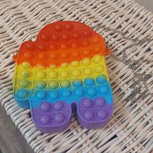 Fidget Pop Toy Purse Bag Silicone  Used